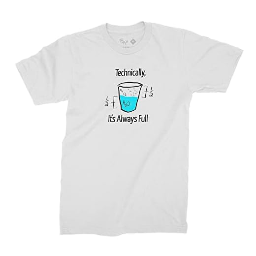 Camiseta Copo Cheio Otimismo Camisa Ciencia Humor Geek Tamanho:M;Cor:Branco