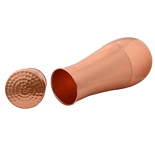 Pure Copper Bed Side Carafe for Ayurveda Health Benefits - 1800 Ml Capacity, Bronze - Image 4