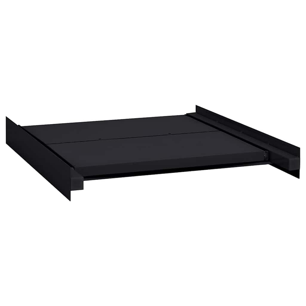 Waschmaschinenregal Schwarz 60 x 60 x 8 cm Stahl | Stabile Stahlkonstruktion, Praktischer Griff, Einfache Montage, Für Waschraum