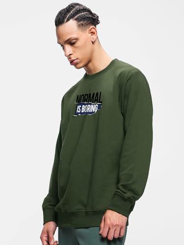 Image of Bewakoof Men's Cotton Round Neck Sweatshirt