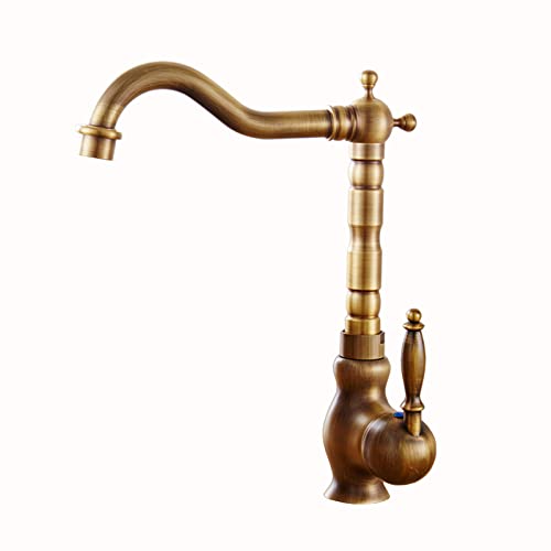 Robinet de cuisine laiton antique pour évier de cuisine campagnarde