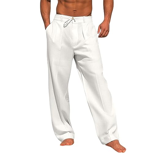 Pantalon décontracté hommes grande taille ample pour plage été