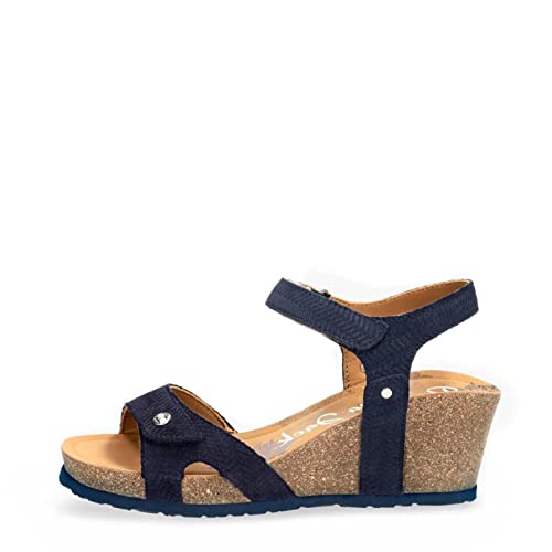 Panama Jack Julia Menorca, Sandalia con Pulsera Mujer, Azul (Marino B2), 42...