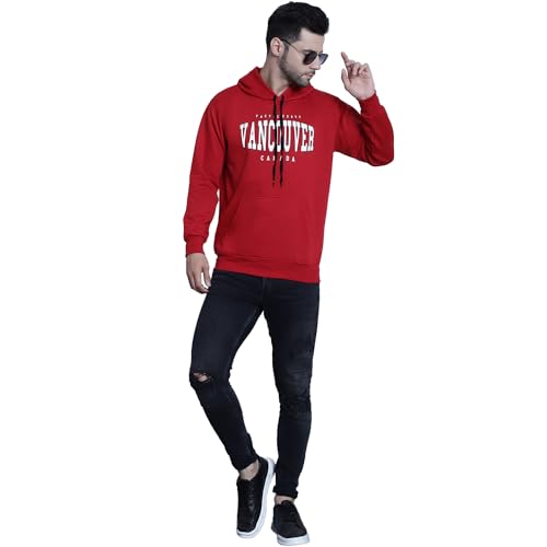 Image of Mack Jonney Printed Hooded Cotton Fleece Hoodie for Men-MACK32358