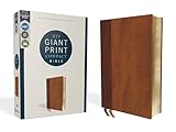 NIV, Giant Print Compact Bible, Leathersoft, Brown, Red Letter, Comfort Print