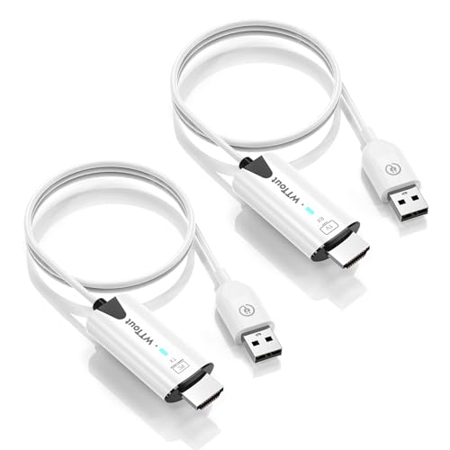 WTTout Transmissor e receptor HDMI sem fio 165 pés/50 m de longo alcance, extensor HDMI sem fio Plug