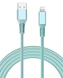 ProZero iPhone 充電ケーブル MFi認証 ライトニングケーブル 2.4A急速充電 シリコン製 柔らかい 断線防止 超高耐久 iPhoneやiPadなどのライトニング端子対応 (2m, グリーン)