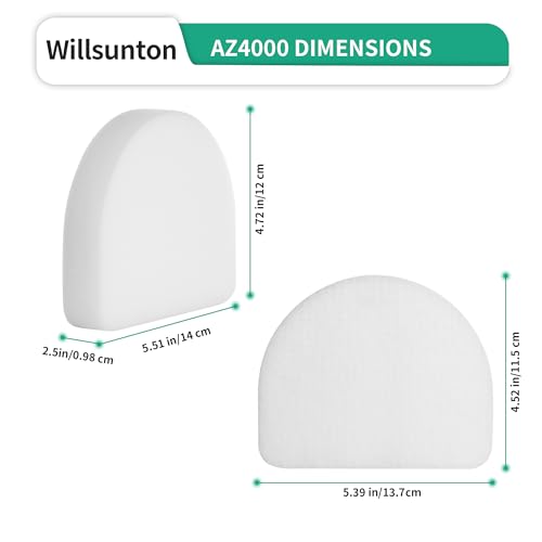 AZ4002 Replacement Filters for Shark POWERDETECT Upright Vacuum Cleaner AZ4000 AZ4002 AZ4000C, 2 Foam & 2 Felt Filters Compare to Part #XFAZ4000
