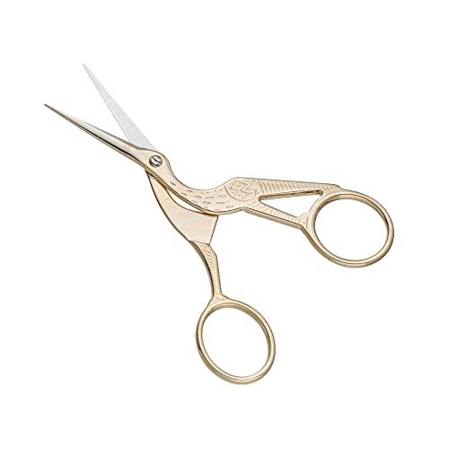 image for EFGTEK 2PCS Vintage Stork Shape Sewing Scissors,Stainless Steel Tailor