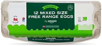 by Amazon Organic Mixed Sized Free Range Eggs, 12 Pack