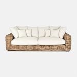 Loberon Outdoor Sofa Rimini XXL Braun/Creme
