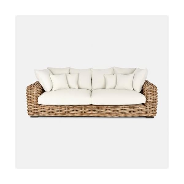 Loberon Outdoor Sofa Rimini XXL Braun/Creme