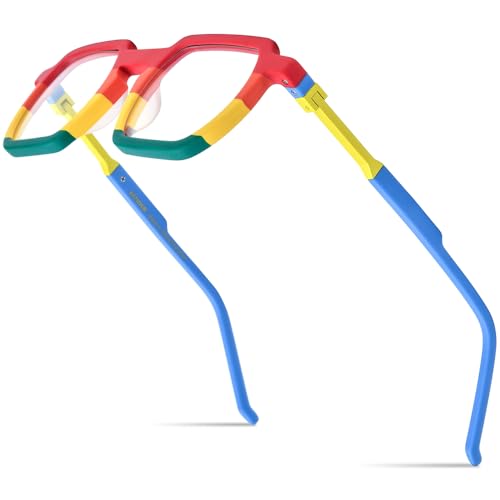 Image of HEPIDEM Matte Multicolor Acetate Glasses Frame Men Vintage Square Eyeglasses Optical Spectacles 9289