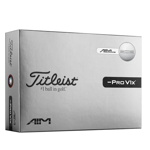Titleist Pro V1x Left Dash Enhanced Alignment Golf Ball, Pack of 12, White, Numbers 1-4