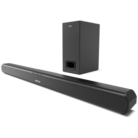 AZATOM 2.1 Soundbar with Subwoofer and Bluetooth Cover