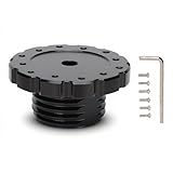 Steering Wheel Adapter, Gaming Steering Wheel Hub Adapter, Professional Aluminum Steering Wheel Adapter for T300 T500 TS PC TS XW (Black)