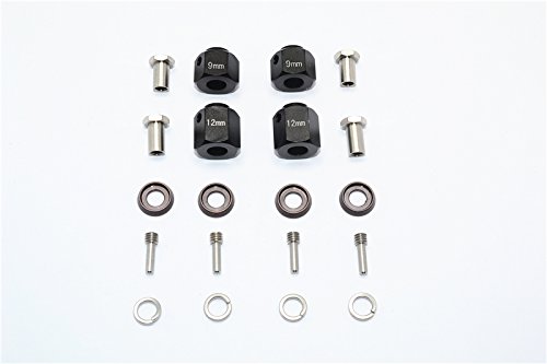 GPM Aluminum Wheel Hex Adapters For Traxxas TRX-4 Defender - 6mm Thick, 4pc Set (Blue)