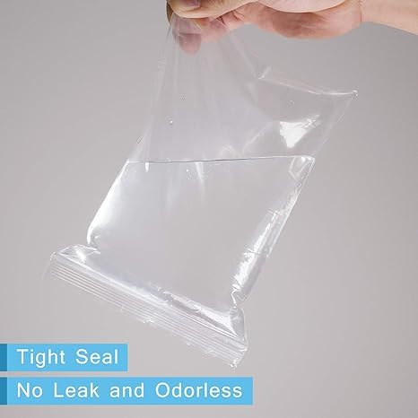 Image of CEN Multi Purpose Reusable Zip Lock Pouch-100 Pieces(4x5 Inches) | Clear Transparent Resealable Zip seal Self lock Bags Airtight Seal for Packing - Size 4X5 Inches (100)