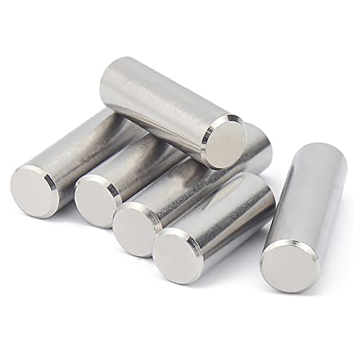 CREULT Cylindrical Dowel Pins 1mm Diameter Smooth Solid Round Fixed Metric Position Fasteners Stainless Steel (200pcs, 12mm Length)