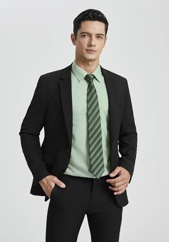 Enlision Mens Dress Shirts Long Sleeve Button Down Shirt for Men Regular Fit Business Casual Shirt and Tie Sets for Wedding4