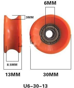 Cuscinetti A Sfera Scanalati U/V Guida Metallo Puleggia Ruota - Foto 7