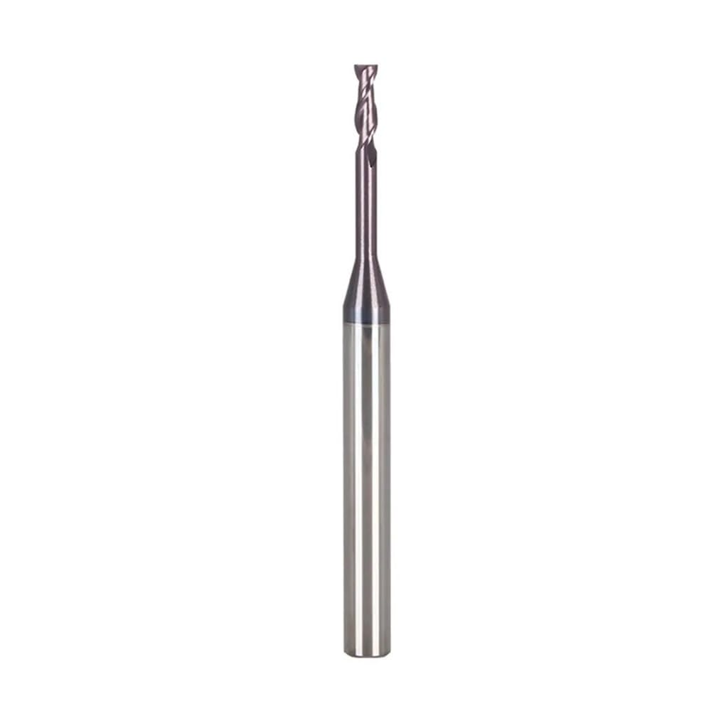 1,5 mm 2 mm tiefer Nutfräser mit langem Hals, flacher Schaftfräser, Vollhartmetall-Fräser for CNC-Maschinenschneider(2mmx20Cx4Dx50L-2F)