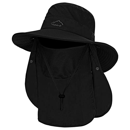 Image of Fishing Hat for Men, Outdoor 3 in 1 Sun Hat Summer Safari Boonie Cap