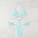 asntrgd Low Rise Bikini Set Women's String Triangle Thong Bathing Sets 2 Piece Tassels Push Up Swimwear Halter Swimsuits