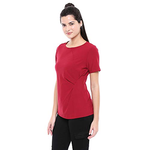 Image of VERO MODA Womens Round Neck Solid T-Shirt
