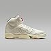 Air Jordan 5 Retro El Grito Men's Shoes (HF8833-100, Sail/Coconut Milk/Pine Green/Dark Pony) Size 7