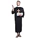Produktbild EraSpooky Herren Priester Mönch Kostüm Cosplay Faschingskostüme - Halloween Party Karneval Fastnacht Kleid für Erwachsene
