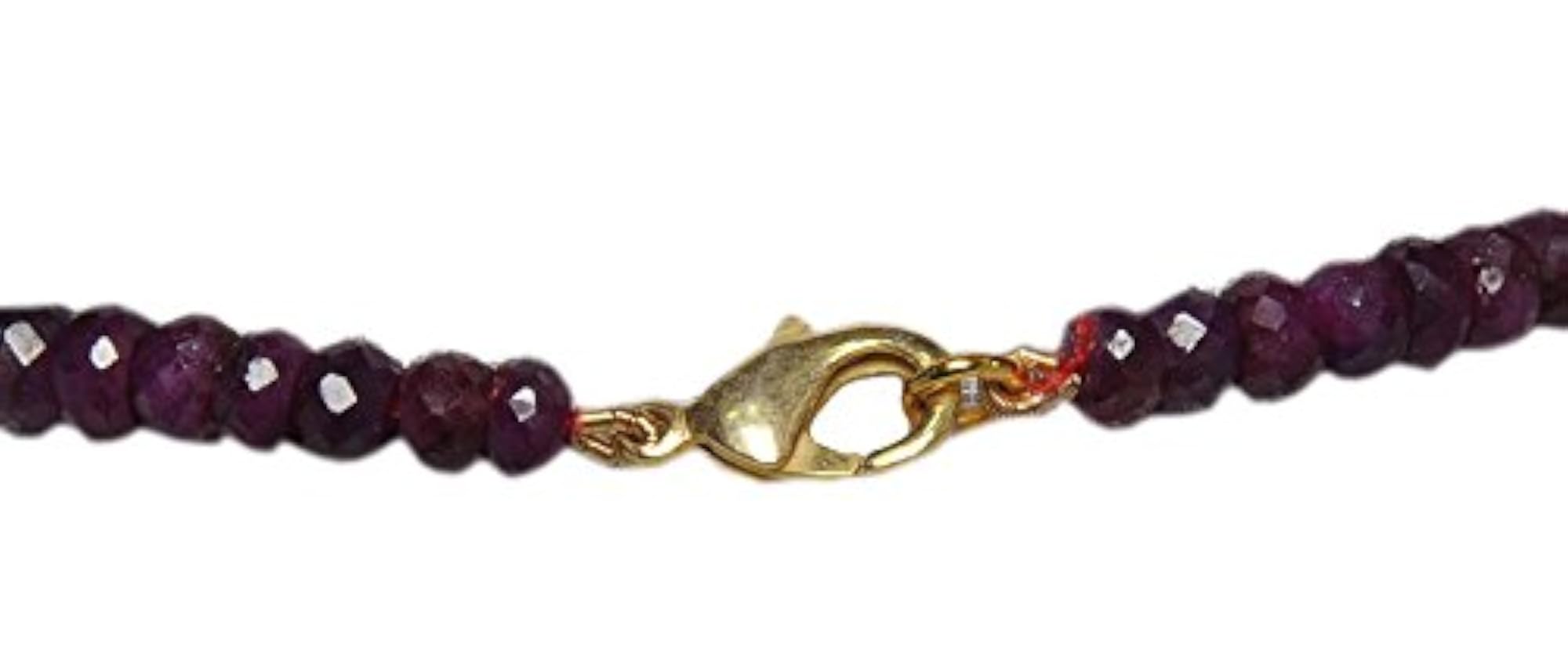 Jaipur Ruby Gemstone Studded Faceted Bead Necklace