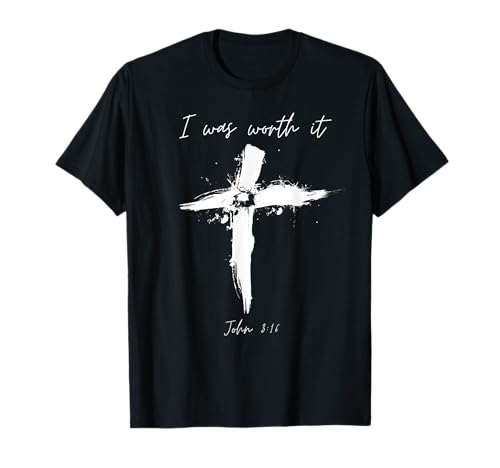 Lo valió la pena Christian Cross Faith mujeres Camiseta