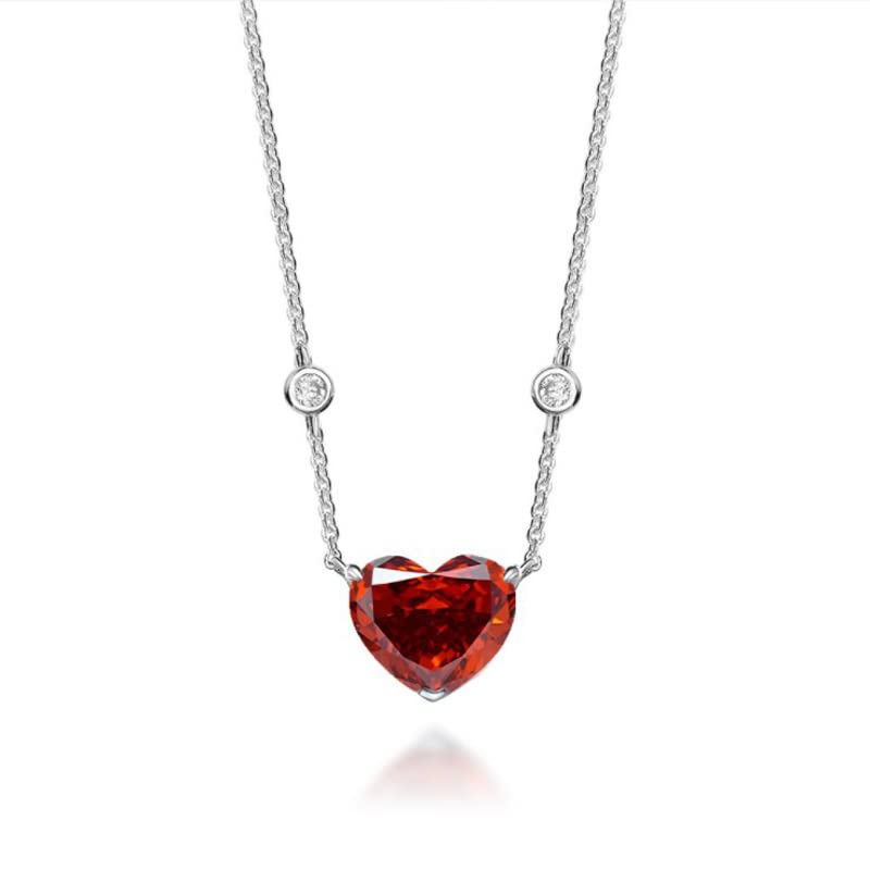 Collier argent 925 émeraude haute teneur en carbone, le cadeau parfait pour elle