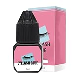 MOLZINY 5ml Colla per Ciglia Finte Ciuffetti Impermeabile a Lunga Durata Colla Ciglia Extension Forte 1-2s Tempo di Asciugatura Tenuta 6-7 Settimane