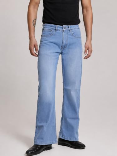 Buy Denimora Men’s Bootcut Denim Pants Blue - Image 3
