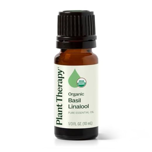 Plant Therapy USDA Certified Organic Basil Linalool Essential Oil 10 mL (1/3 oz) 100% Pure, Therapeutic Grade