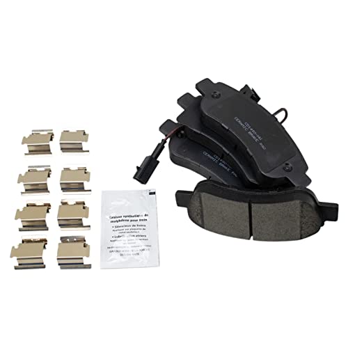 Image of TRQ Rear Brake Pad and Rotor Set Ceramic Solid Rotors Compatible with 2014-2021 Ram ProMaster 1500 2500 3500