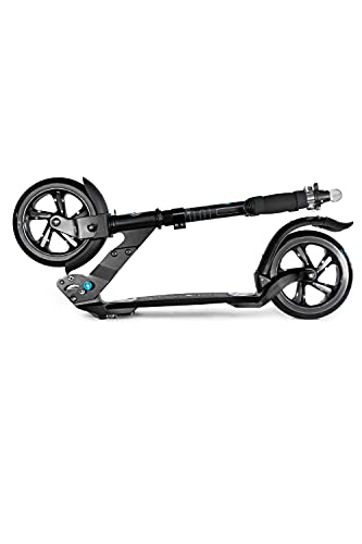 MICRO Scooter mit flexiblem Trittbrett und 200 mm Rollen Schwarz
