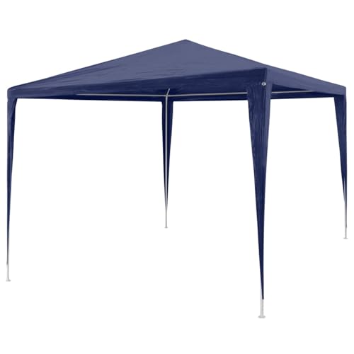 Homgoday Tonnelle de Jardin Tente de Réception Chapiteau Bleu 3x3m, Tente de Réception Belvédère de Jardin, Gazebo Pavillon de Extérieur, Chapiteau pour Camping, Fête, Barbecue