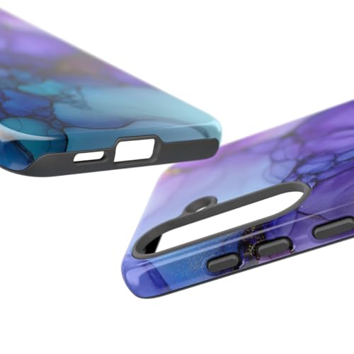 Encre à l'alcool violet coque Galaxy S25 Plus brillante - 3