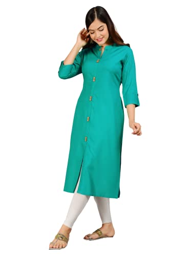 Image of NEW4U Women's Solid Rayon Straight Kurta