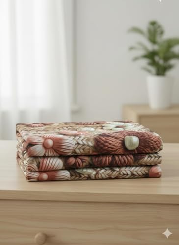 Image of Budget Plus 7D Cotton Feel Super Soft Fabric King Size bedsheet 7D Print Bedsheet for Double Bed with 2 Pillow Covers.
