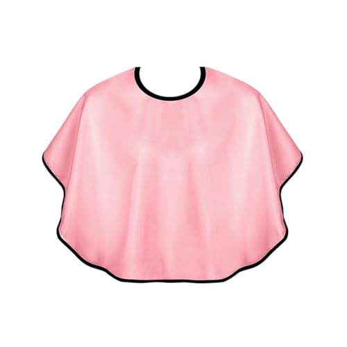 WUYJI Hairdressing Capes, Mantella da parrucchiere 1 pezzo mantella per tintura dei capelli grembiule corto regolabile, mantella da trucco impermeabile per acconciare e lavare i capelli (rosa)