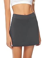 iClosam Tennisröcke Damen Hohe Taille Sportrock Golfrock mit Hose Laufröcke mit Taschen Sommerrock mit Innenshorts und Seitlichem Schlitz für Sport Golf Tennis Grau