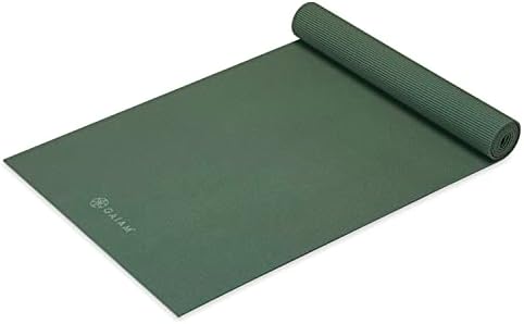 Gaiam Yoga Mat - Premium 5mm Solid Thick Non Slip Exercise & Fitness Mat for All Types of Yoga, Pilates & Floor Workouts (68" x 24" x 5mm)