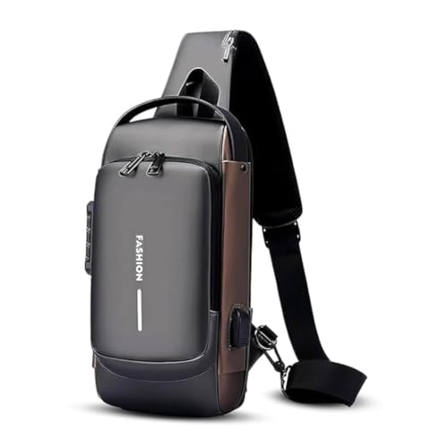 Image of TEKCOOL Sling Bag for Men Stylish Crossbody Backpack for Men & Women, Anti-Theft Chest Bag with USB Charging Port, Messenger Bags, Casual Shoulder Bag
