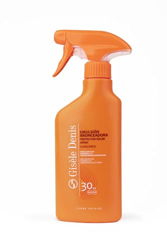 GISÈLE DENIS - Protector Solar en Spray, 300 ml, Protección FPS30, Emulsión Bronceadora, Cuidado de Piel, Crema Solar, Hidrata la Piel, Resistente al Agua, para Uso Diario, Previene Manchas y Arrugas
