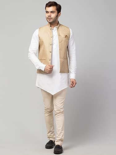 Men's Traditional Cotton Blend Solid Nehru Jacket/Waistcoat Jacket3