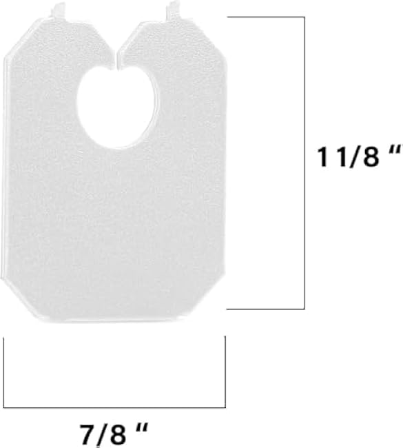 MT Products White Plastic Bread Clips 7/8 x 1 1/8 - Disposable Bread Ties - Pack of 500